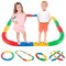 Multi-Color PP Kids Balance Beam Set with 20 Pieces and Anti-Slip Surface